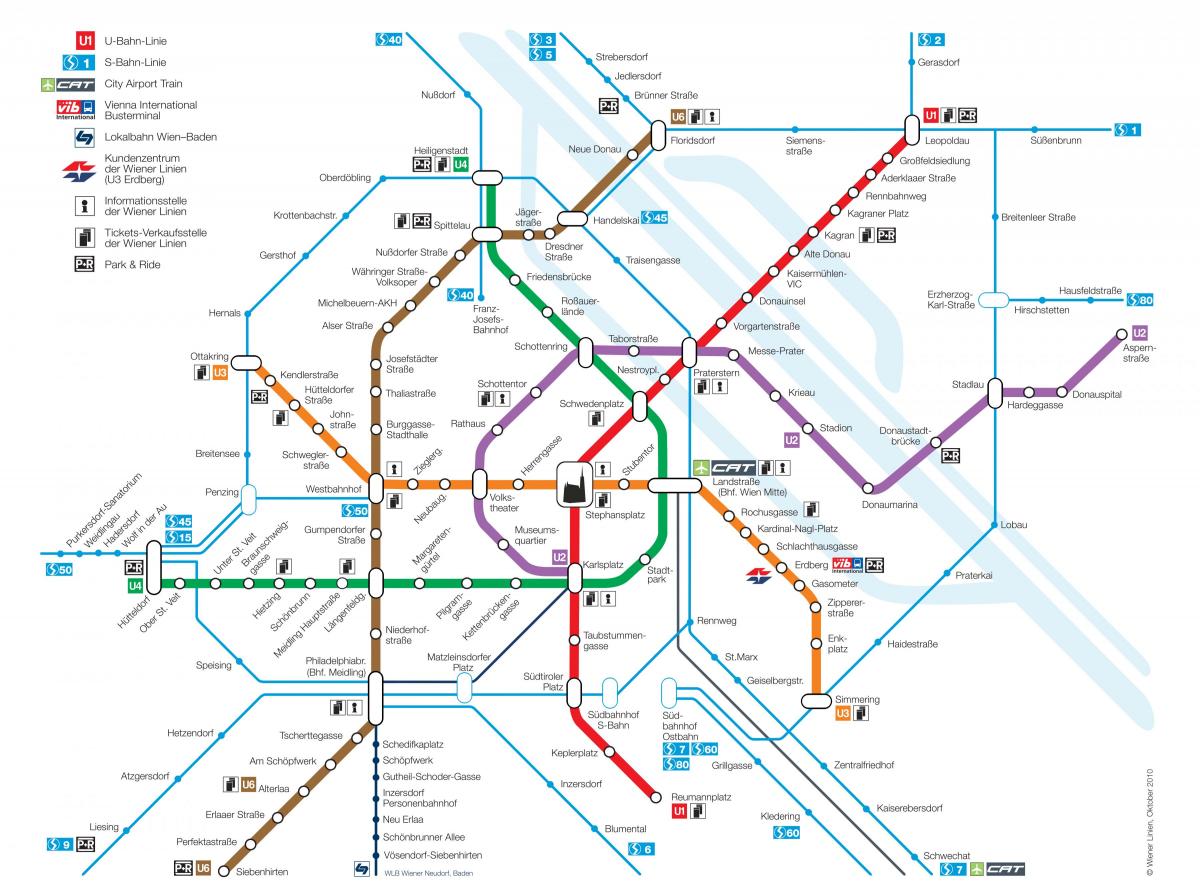 Відень Австрія карта метро 