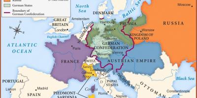 Карта Відня в Європу