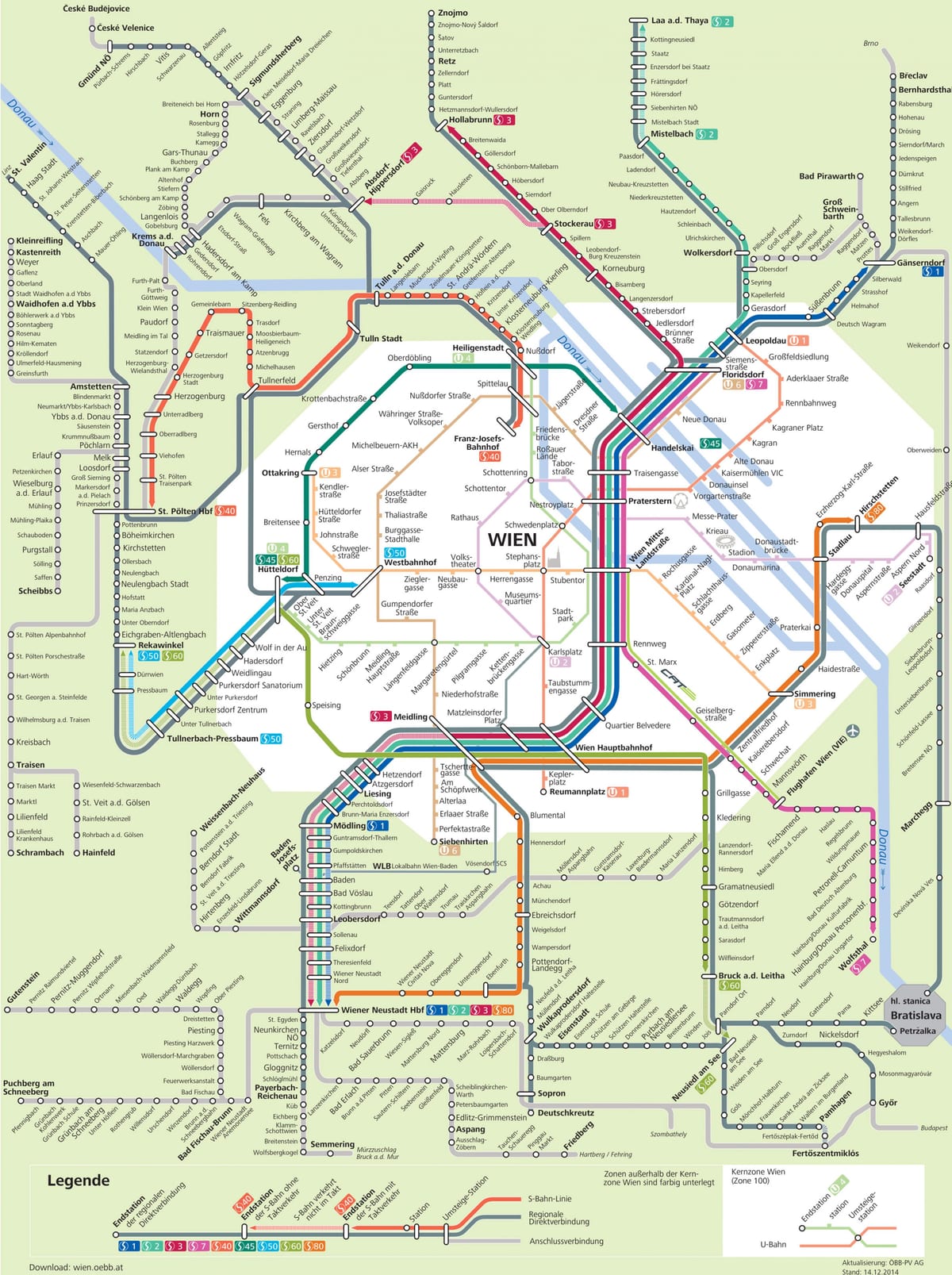 з метро Вени карта