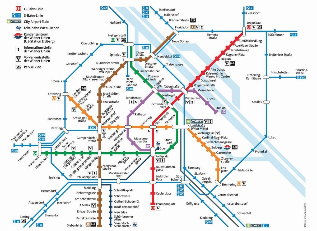 Карта метро Відень