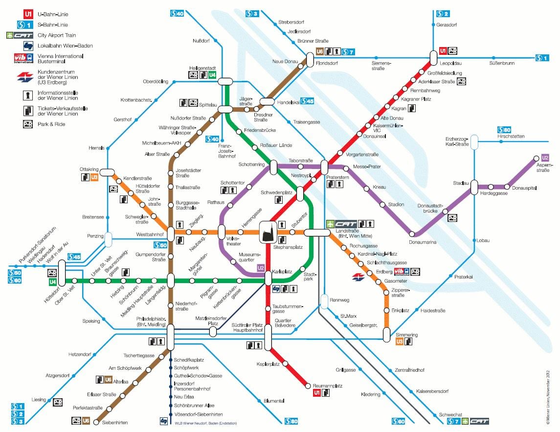 Вени на s Bahn карта
