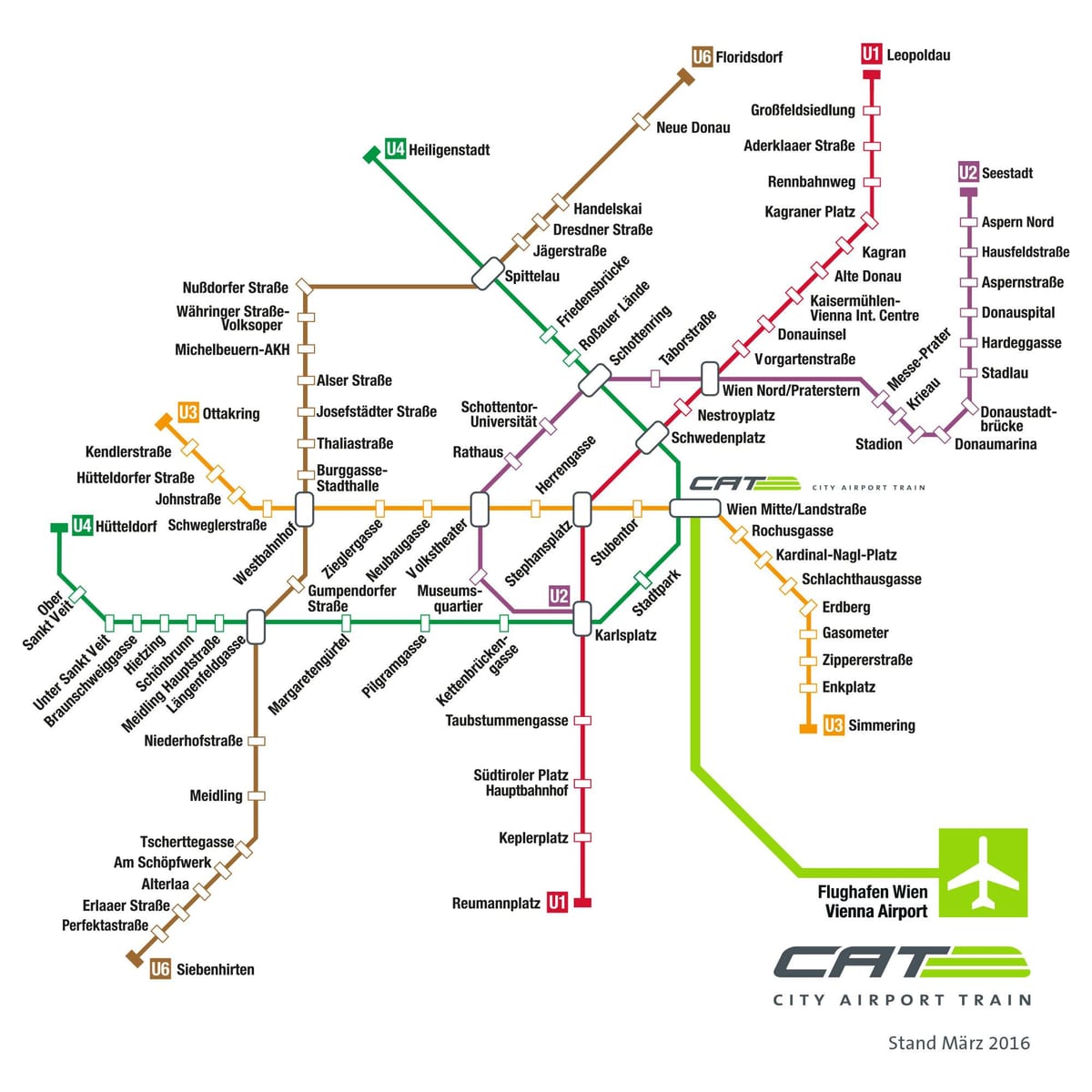 Відень на поїзді на карті