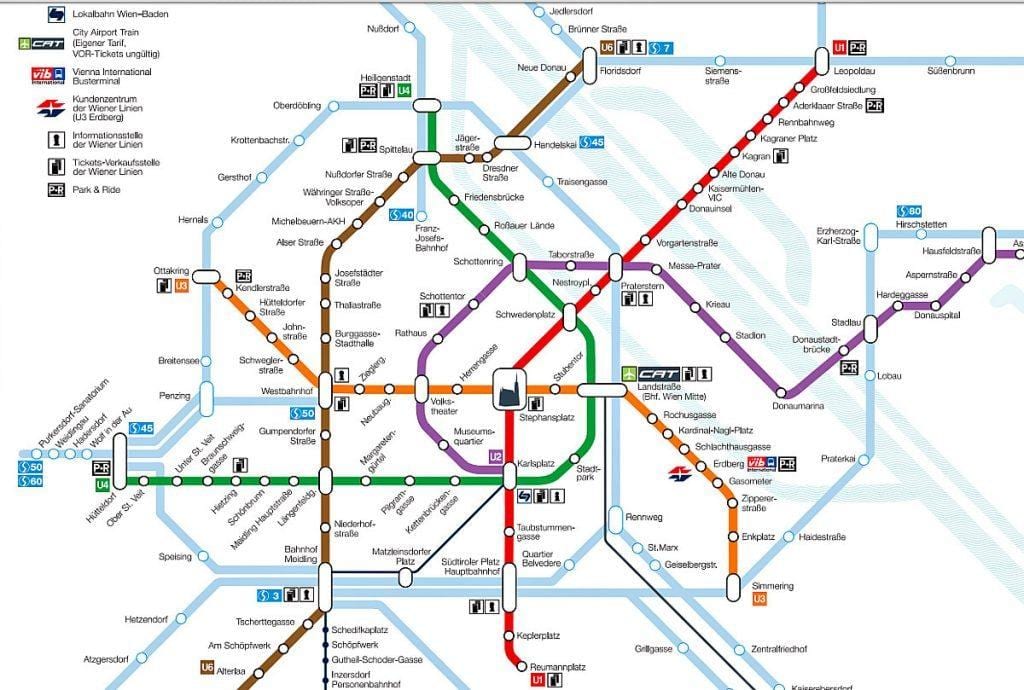 Відень карта метро 