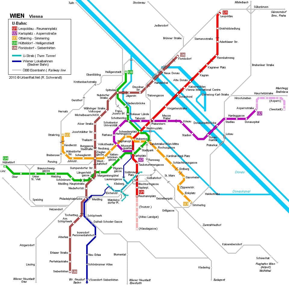 Відень метро карта