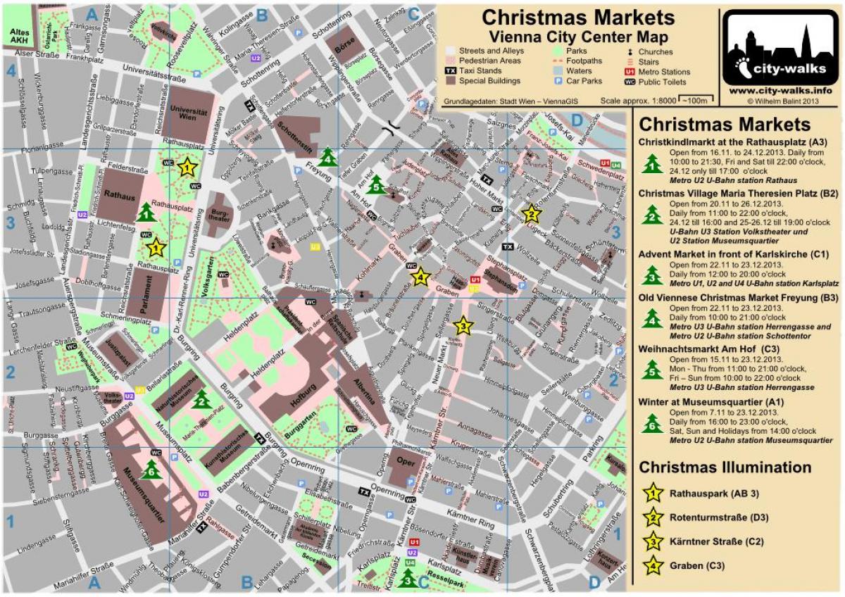Карта Відень Різдвяний ринок