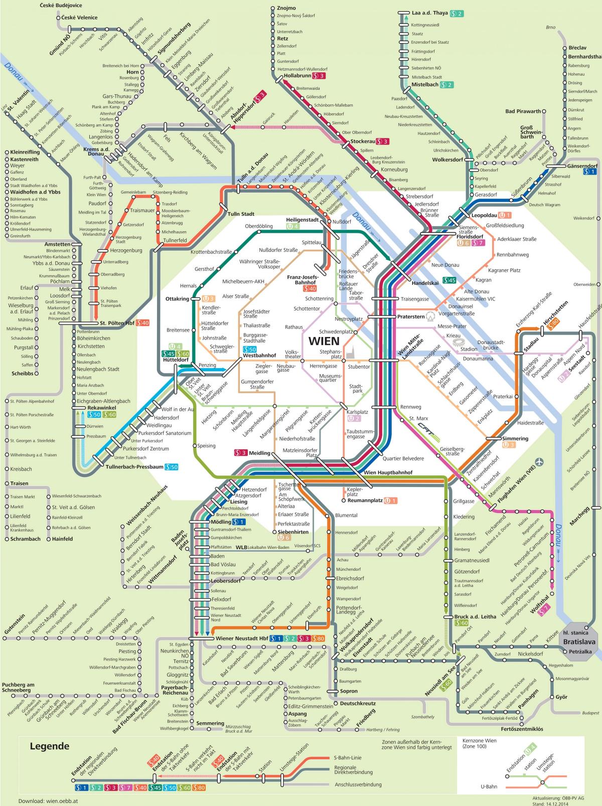 Карта Відень S7 маршруту