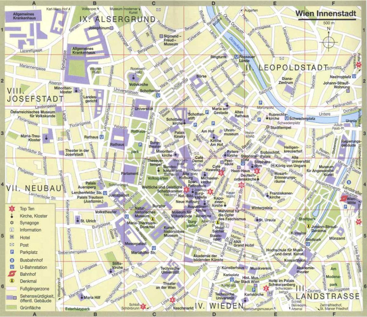 Відень карта міста