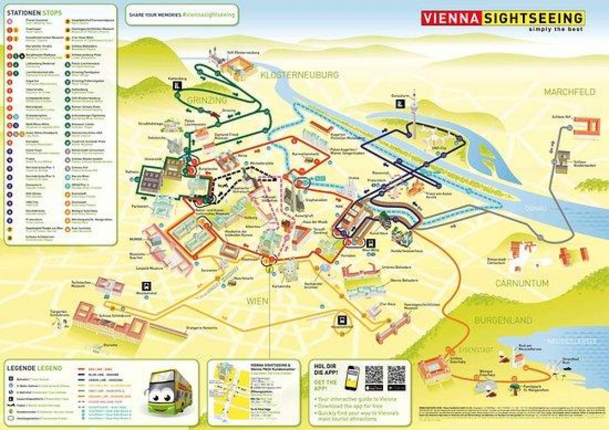 Карта Відень екскурсійний автобус
