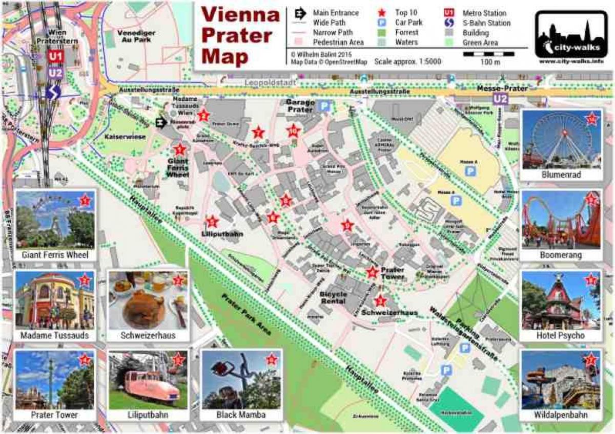 Карта Віденський парк і їздити