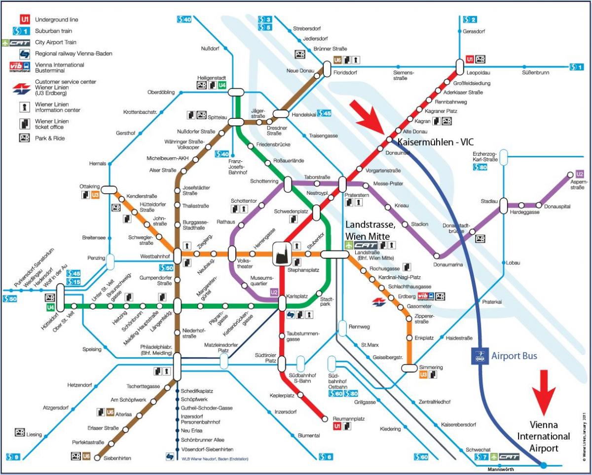 Карта відня на поїзд S7