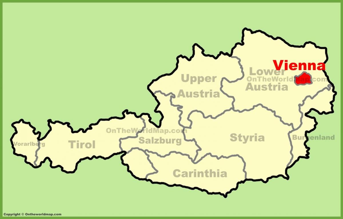 Карта Відня розташування
