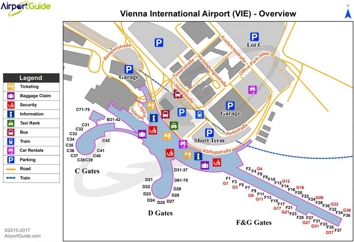 Аеропорт Відень карта