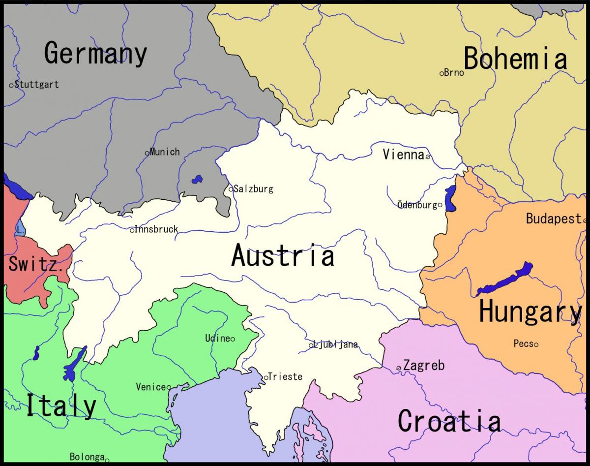 карта Відня та околиць