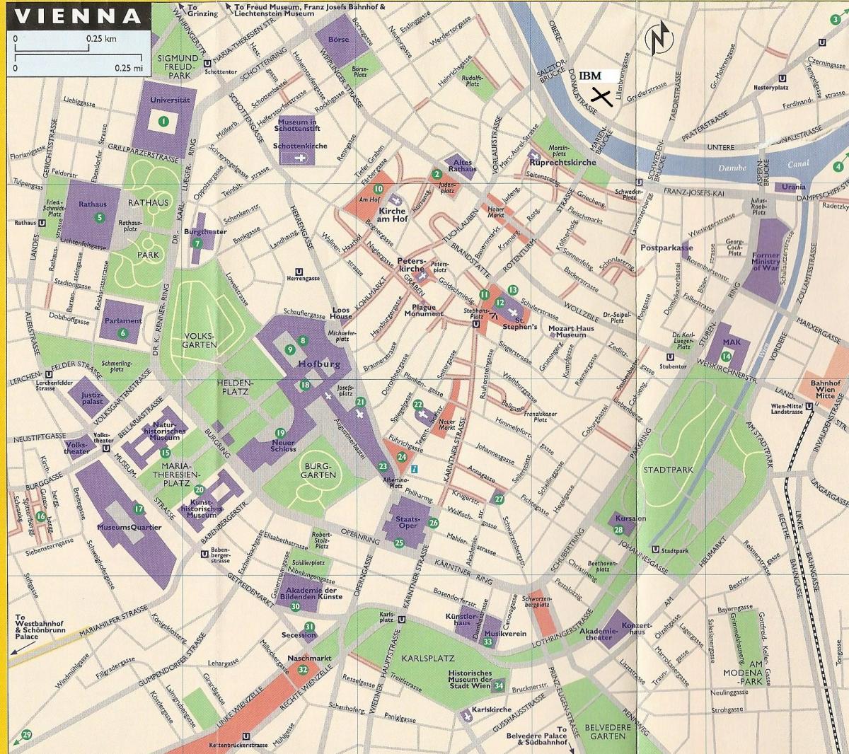 Карта магазинів у Відні 