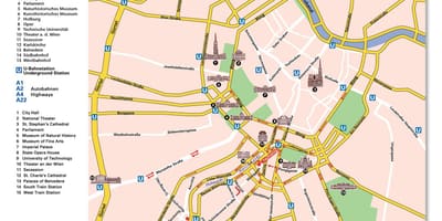 Карта Відня кільцевої дороги 