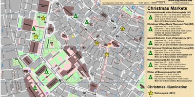 Карта Відень Різдвяний ринок