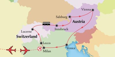 Карта Відня Швейцарії.