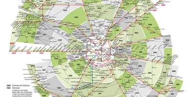 Карта Відня зони метро 100