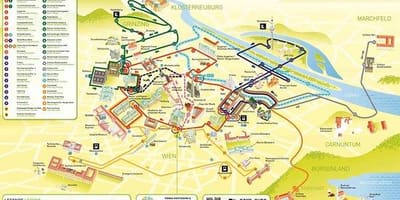 Карта Відень екскурсійний автобус
