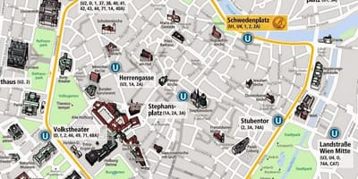 Відень трамвай карта 2016