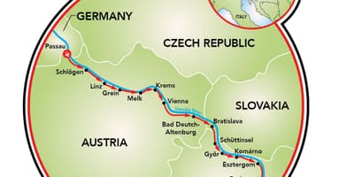 Пассау Відень на велосипеді карті